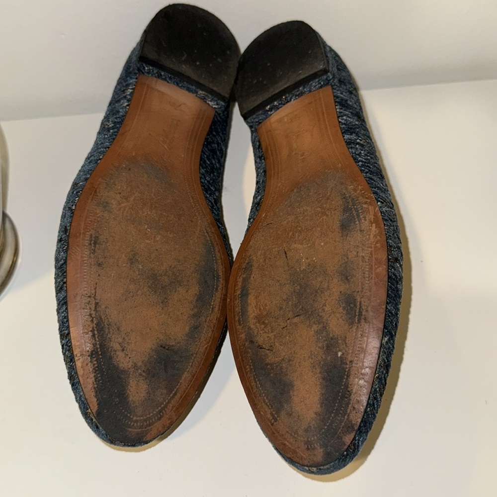 NEW Sam Edelman Jordy Jacquard Embroidered Blue Flats Loafers Size 8 - Picture 3 of 5